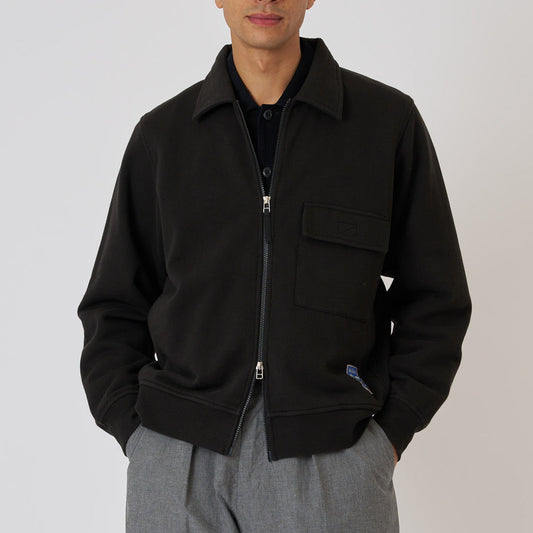 Tyler Sweat Jacket Brush Back Sweat - Black