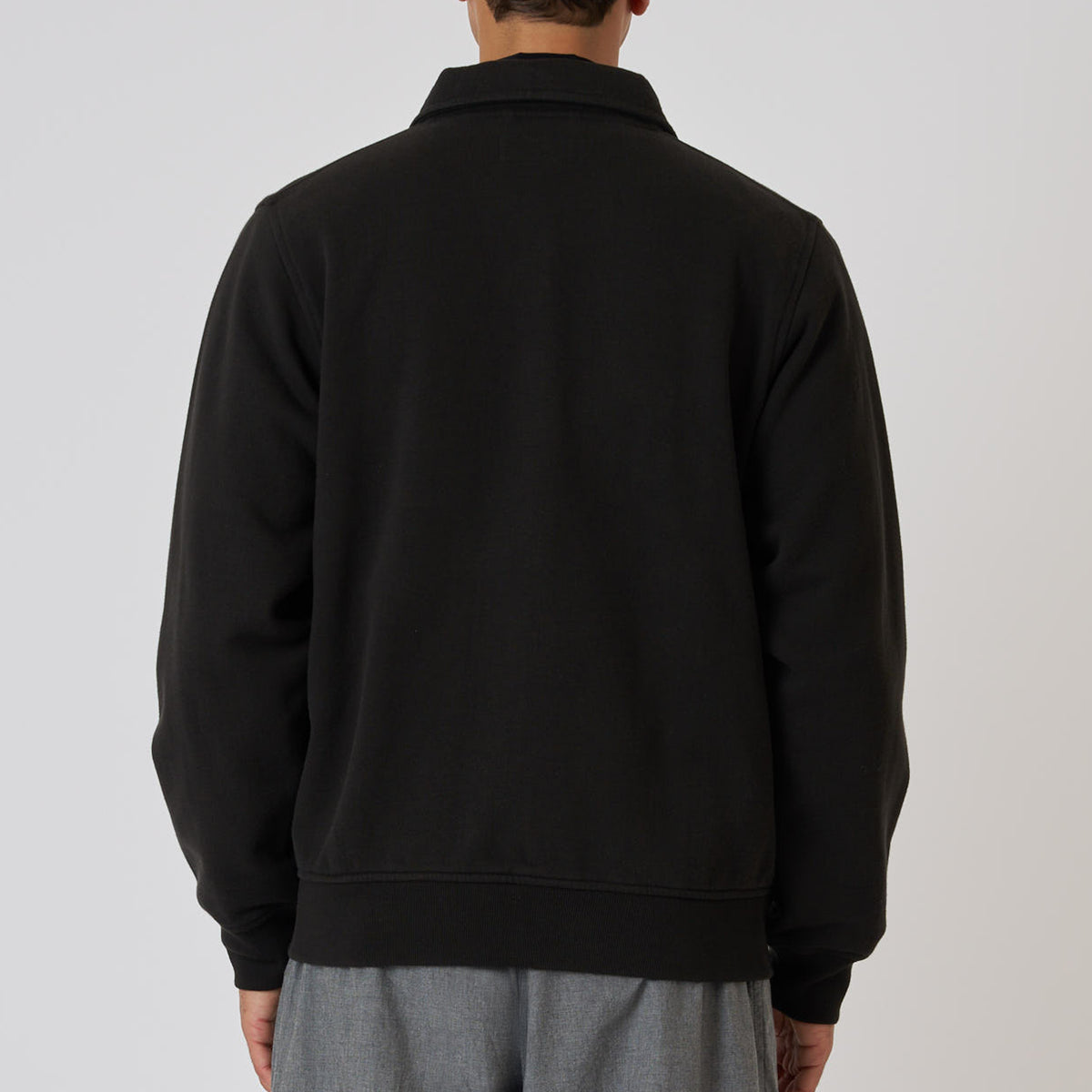 Tyler Sweat Jacket Brush Back Sweat - Black