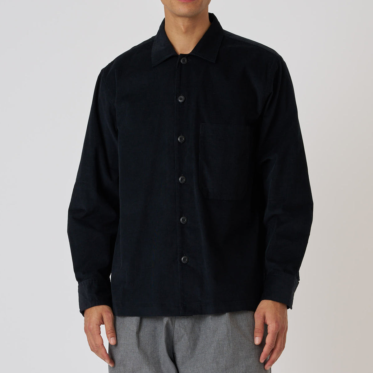 Fatigue Shirt Organic Fine Cord - Black