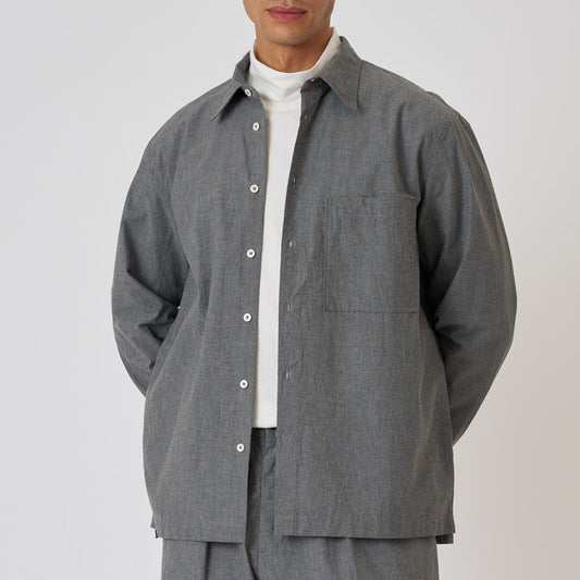 Lucky Shirt Organic Chambray- Charcoal