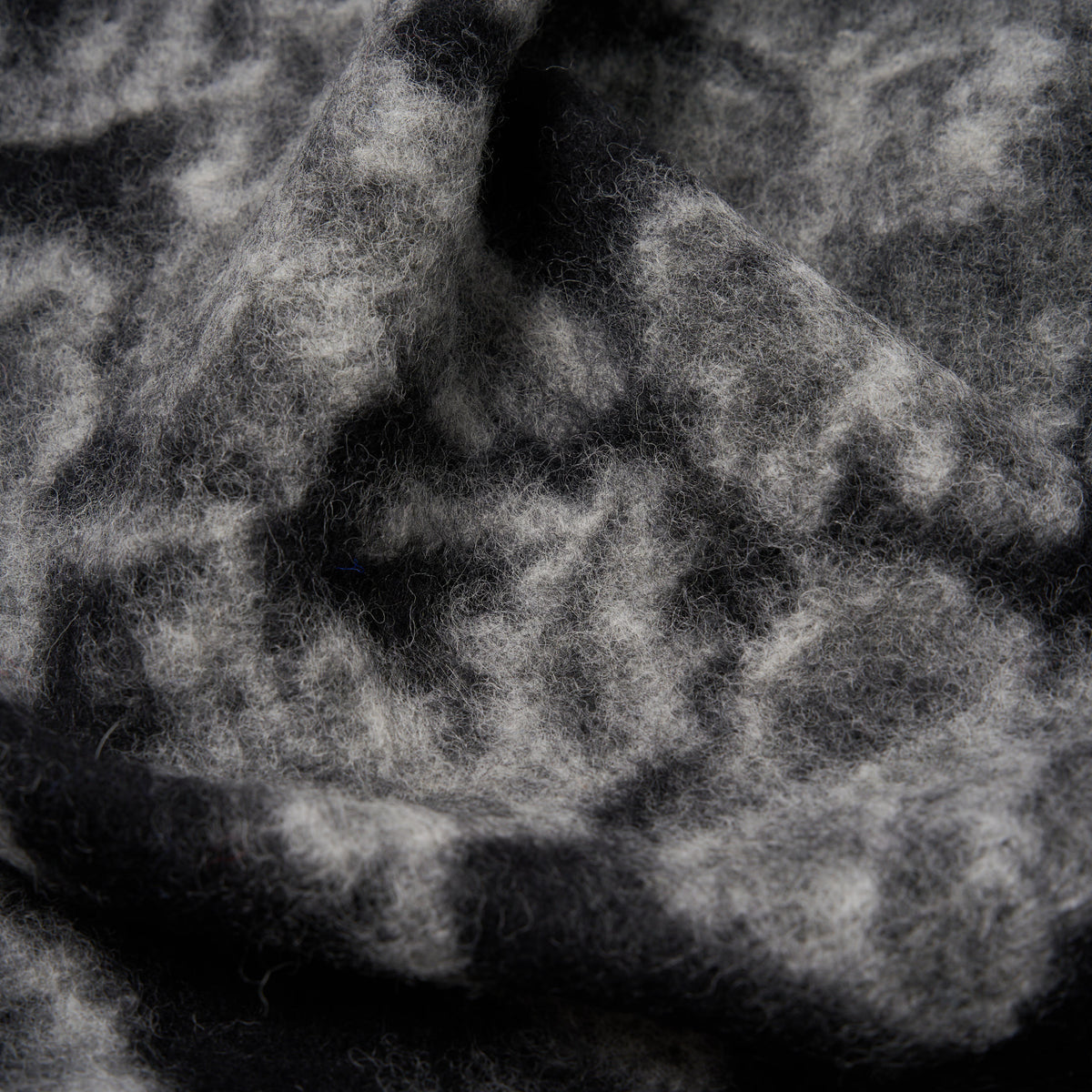 Flower Fleece Cardigan - Charcoal
