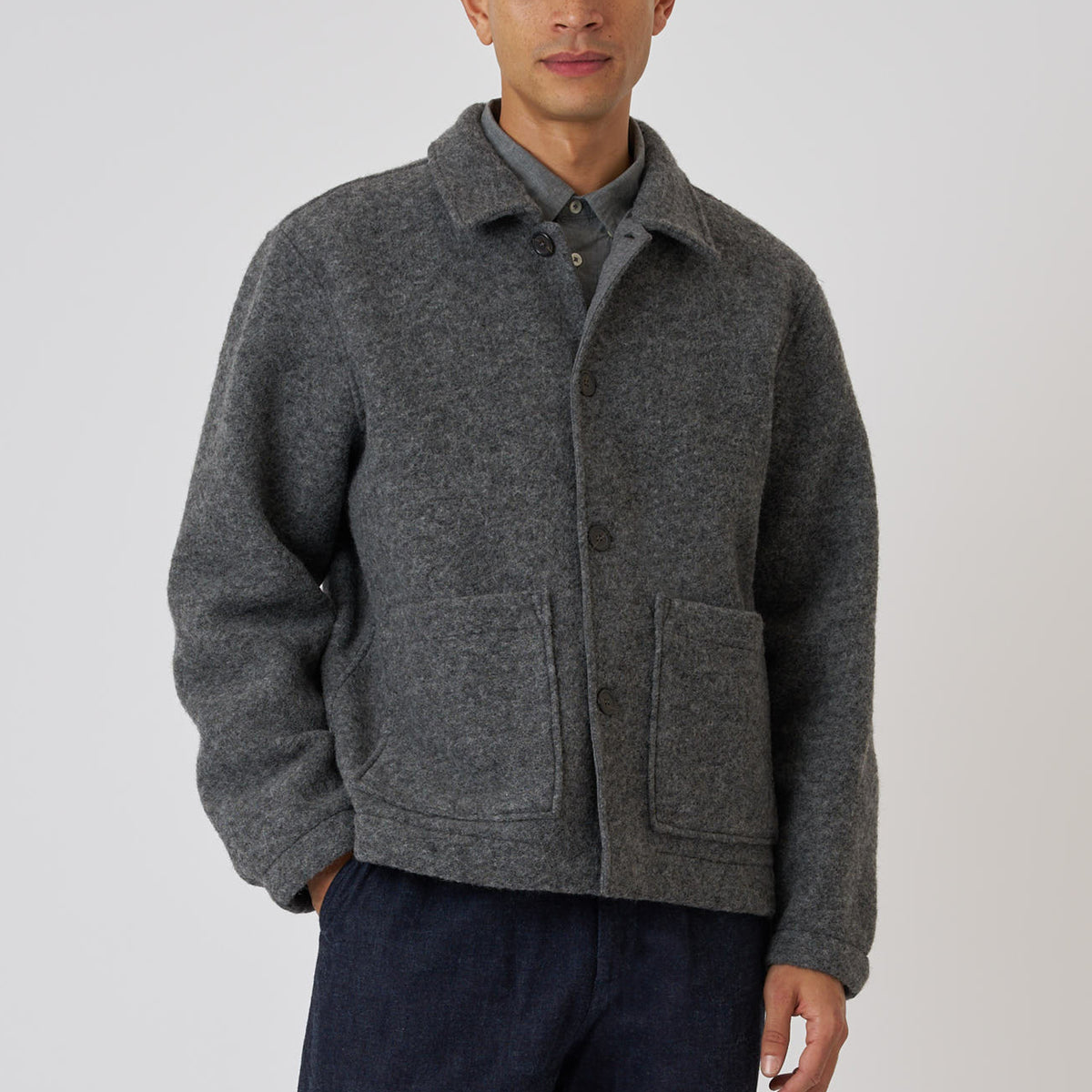 Rams Jacket Wool Fleece - Grey Marl