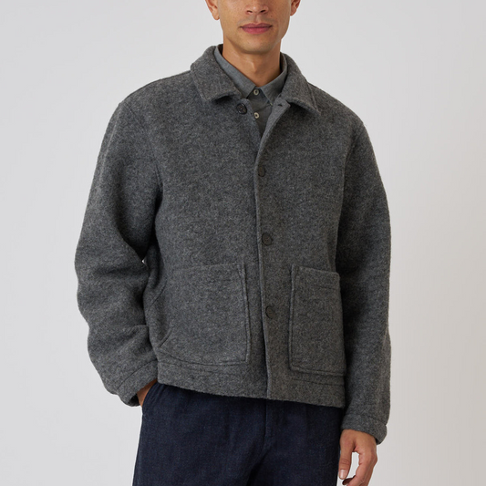 Rams Jacket Wool Fleece - Grey Marl