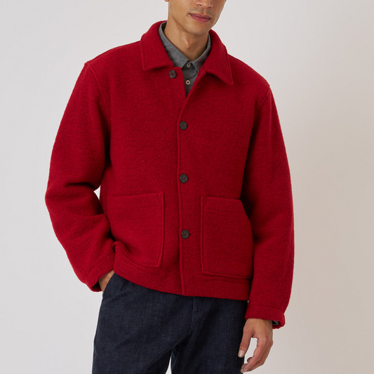 Rams Jacket Wool Fleece - Red