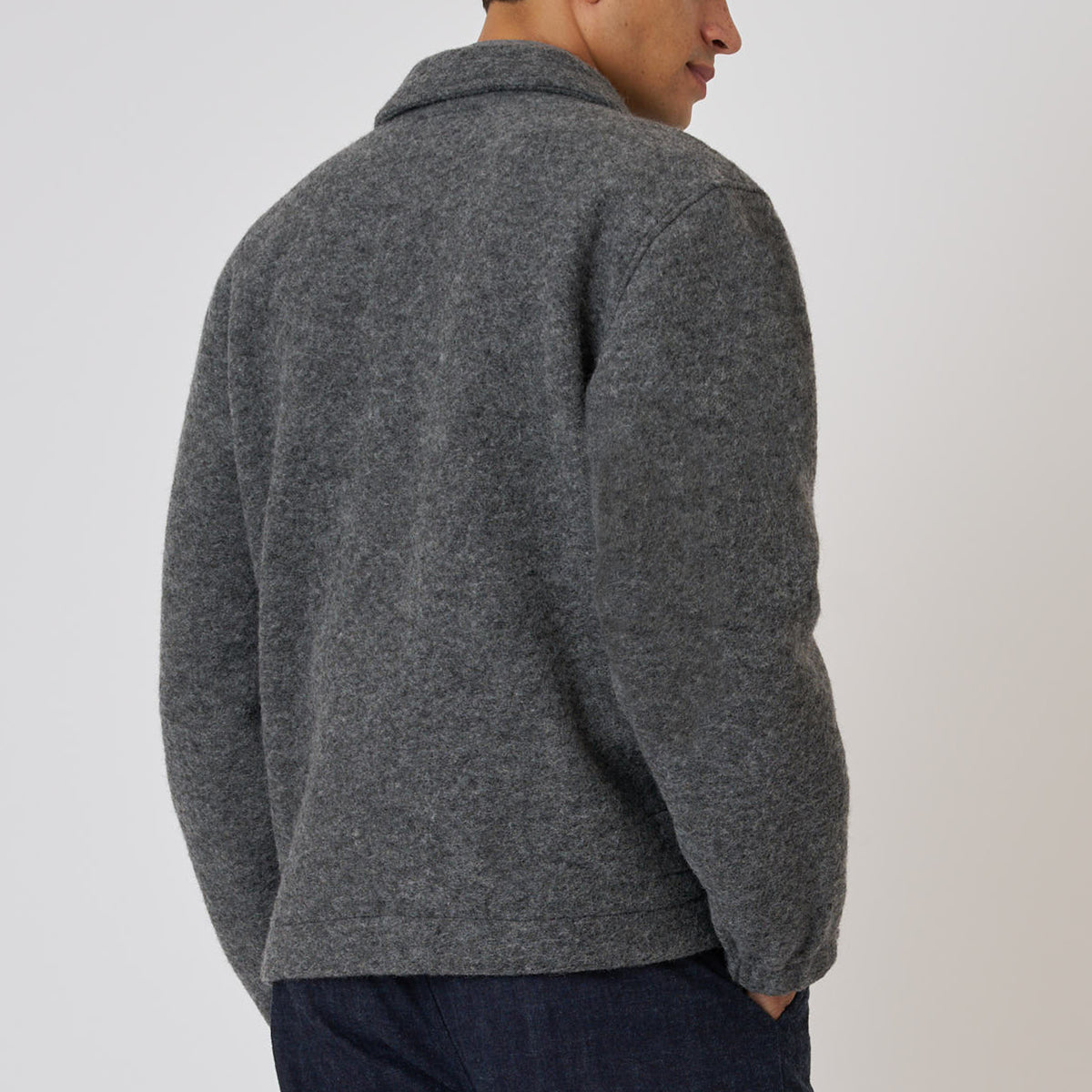 Rams Jacket Wool Fleece - Grey Marl