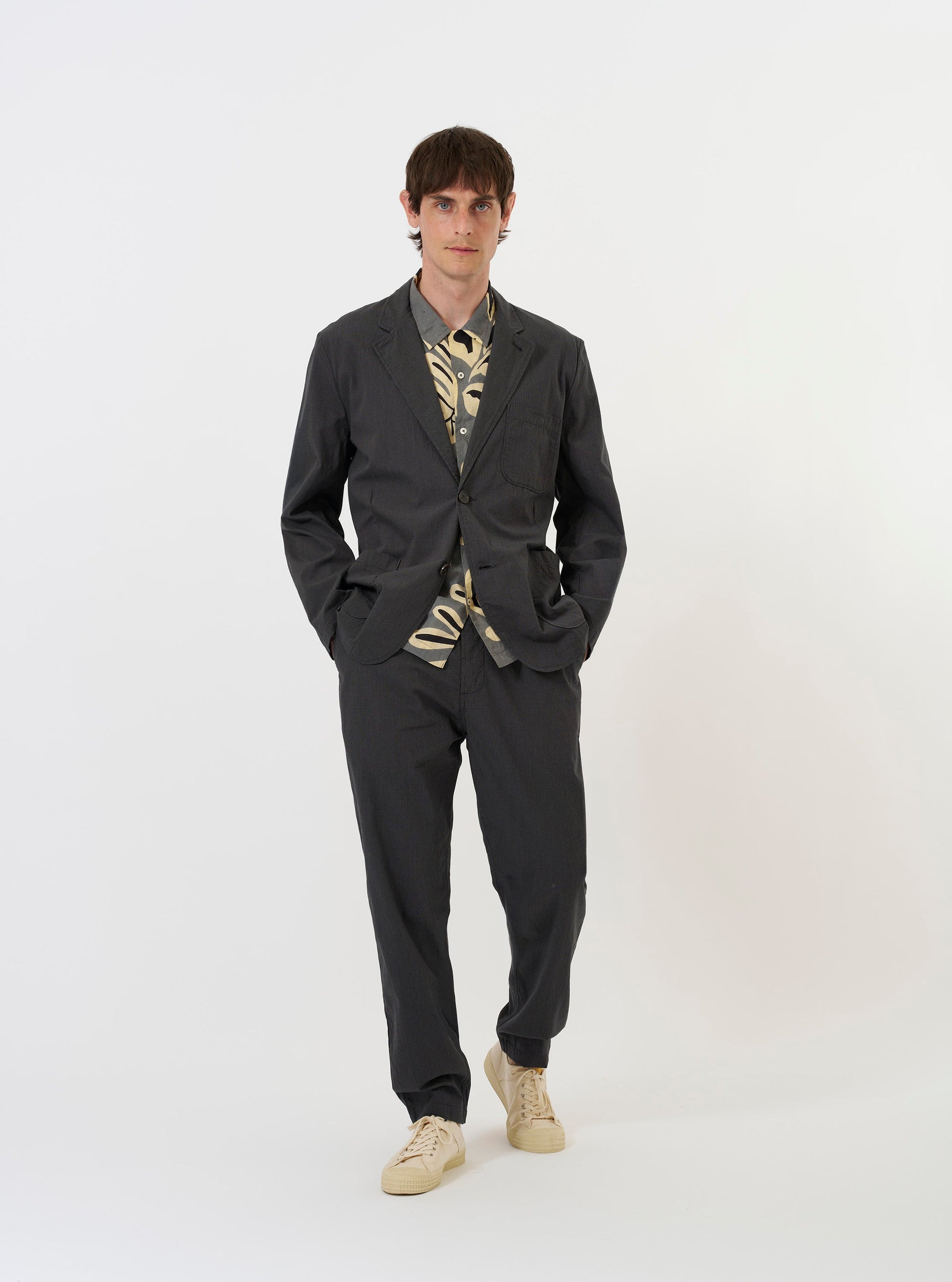 Universal Seattle Cotton Two Button Jacket - Charcoal