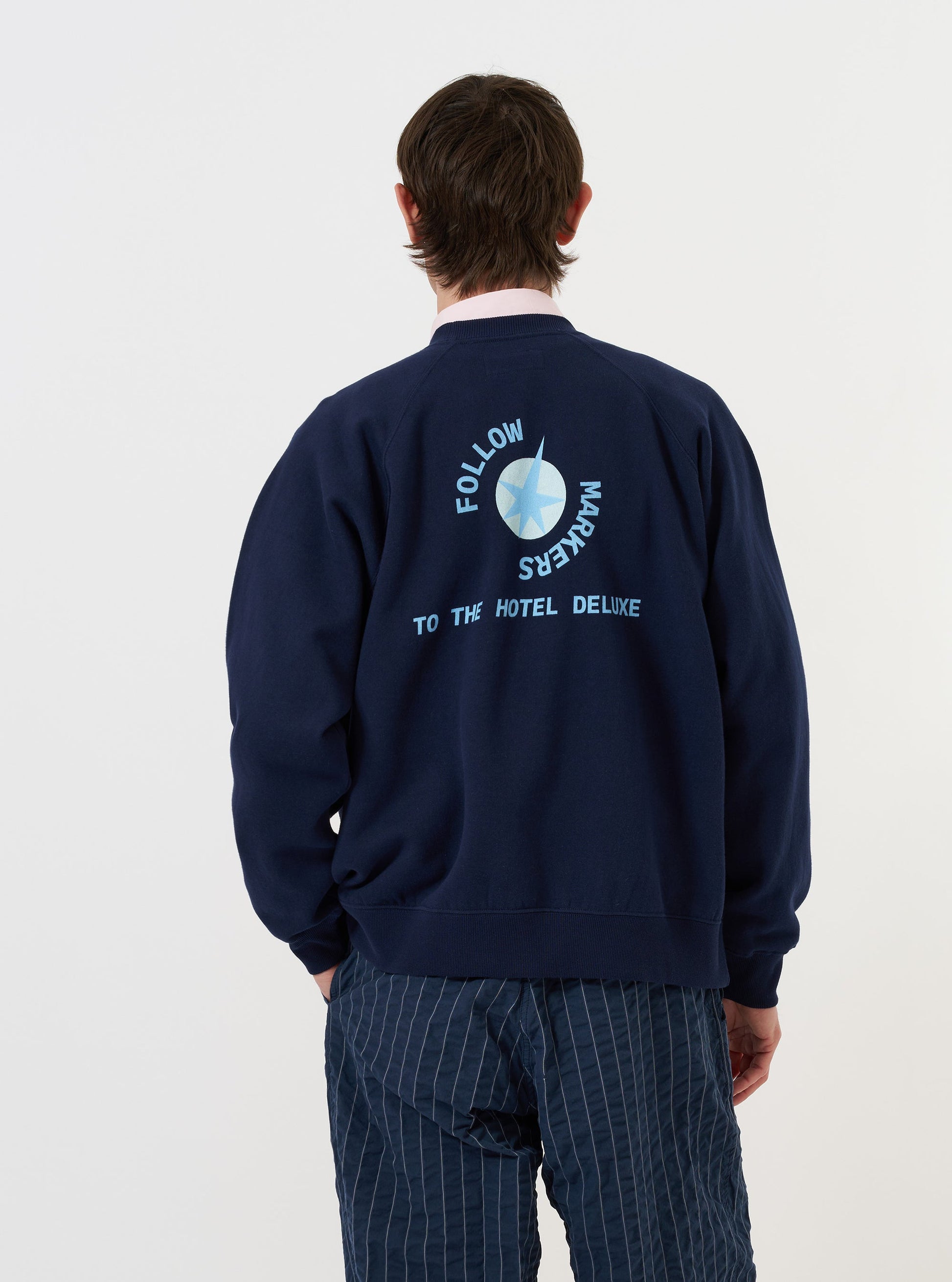 Universal Brush Back Sweat FM Raglan Sweatshirt - Navy