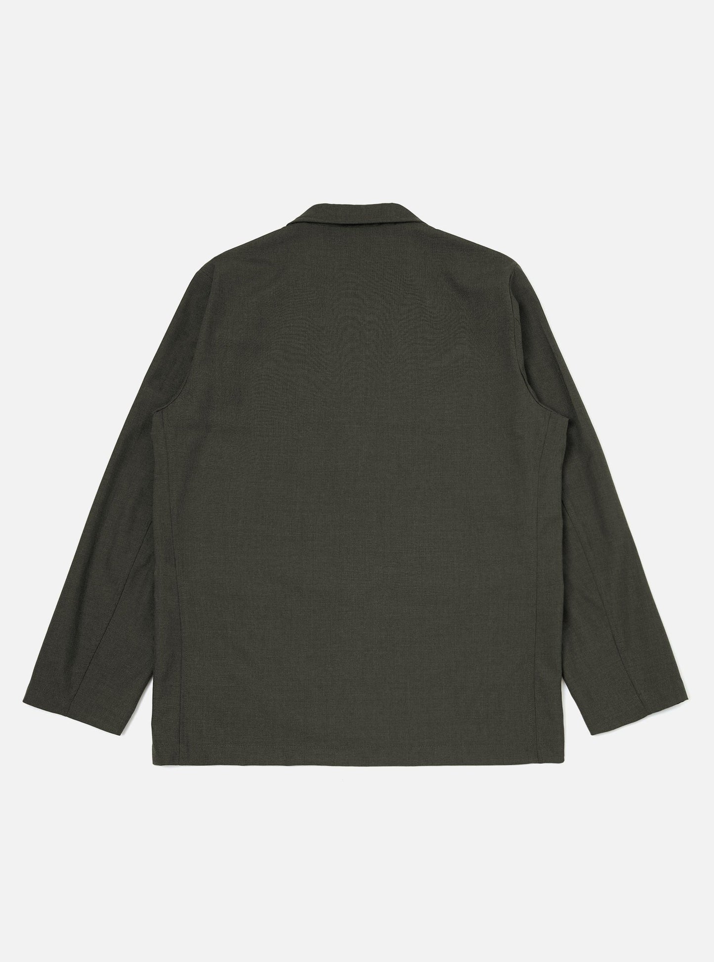 Tropical Suiting Two Button Jacket - Olive Marl