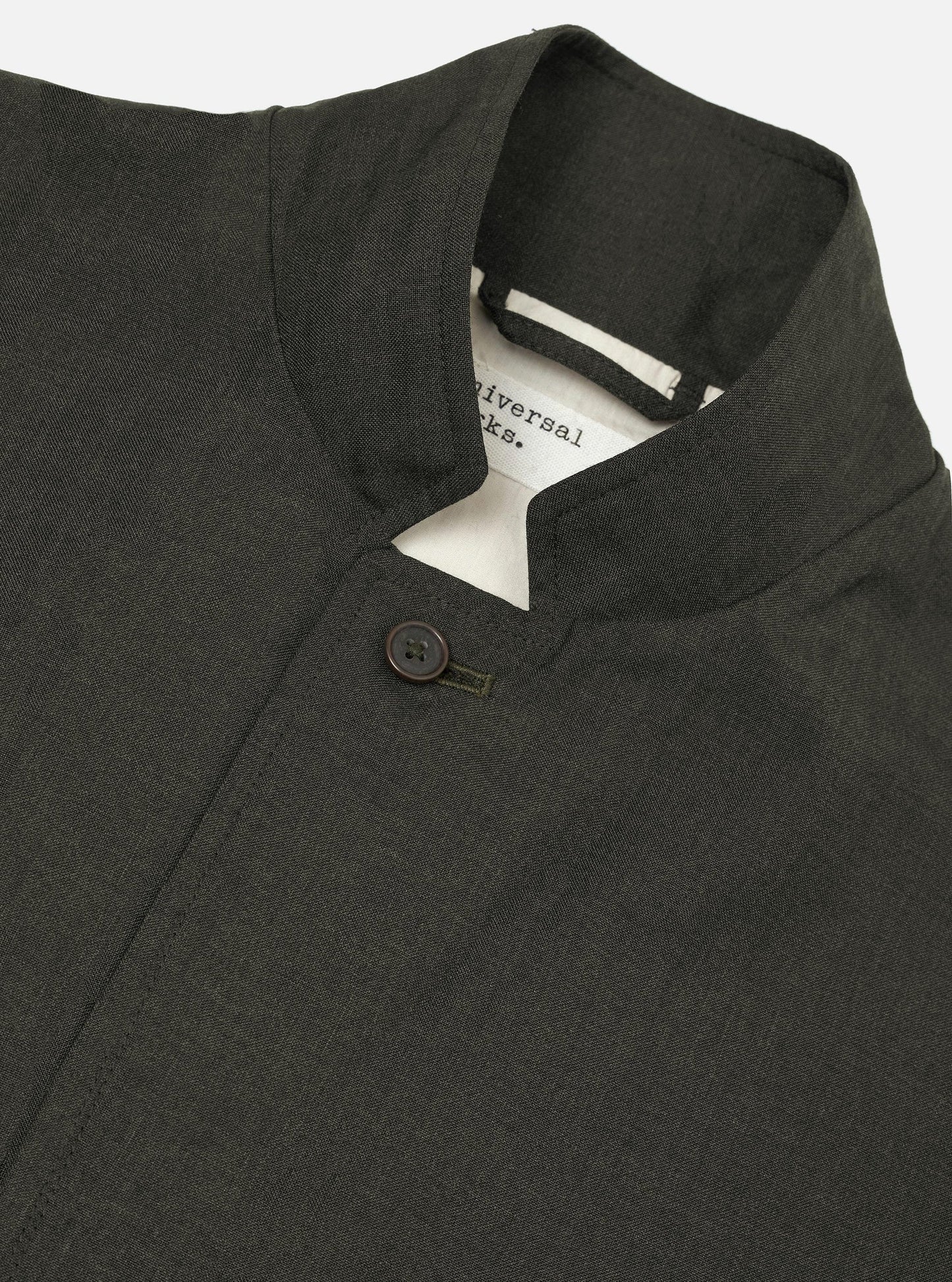 Tropical Suiting Two Button Jacket - Olive Marl