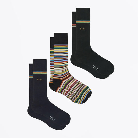 Gold Signature Sock 3 Pack - Multicolour
