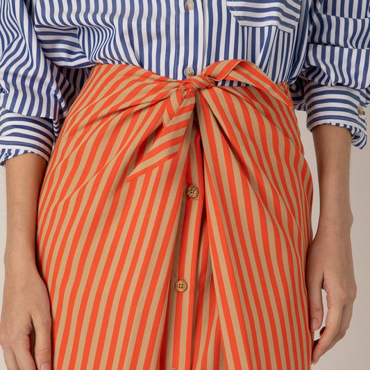 Albane Tie Front Skirt - Orange Sand