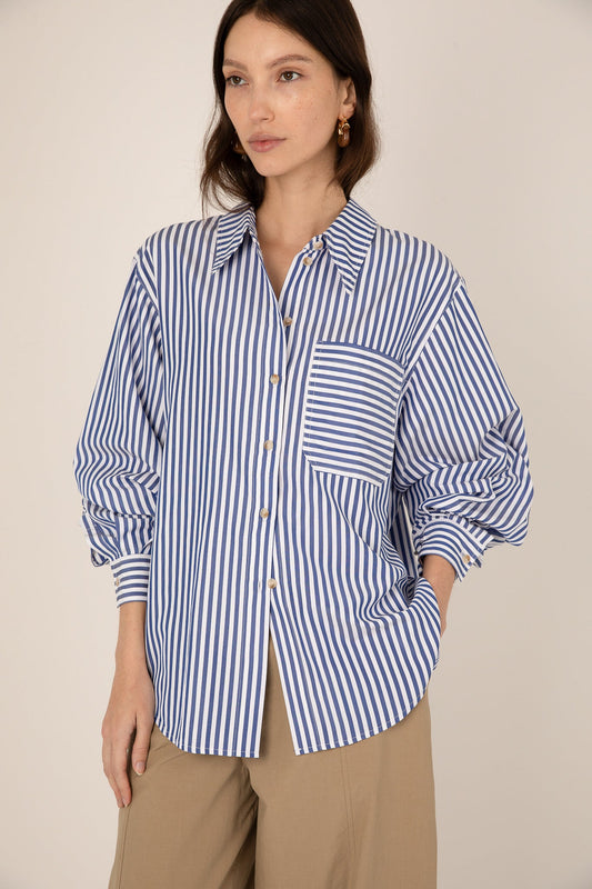 Ember Stripe Shirt - Blue Stripe