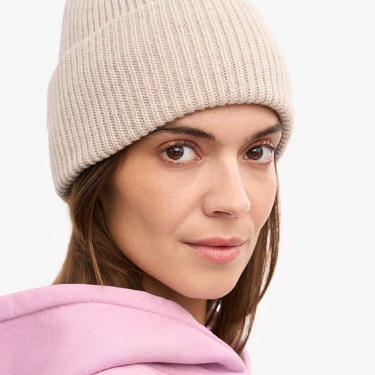 Merino Wool Hat - Ivory White