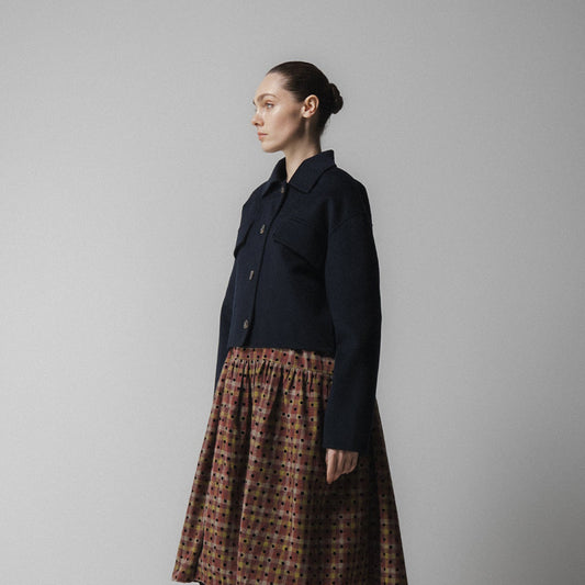 Cashmere Wool Jacket - Navy