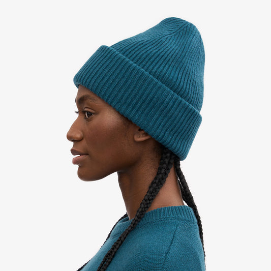 Merino Wool Hat - Ocean Green