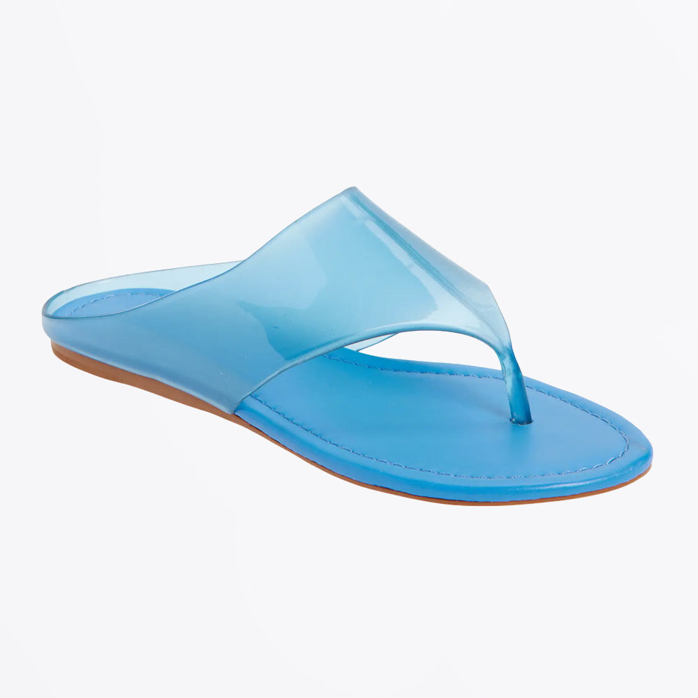 Jelly Thong Flat Sandal - Blue Bird