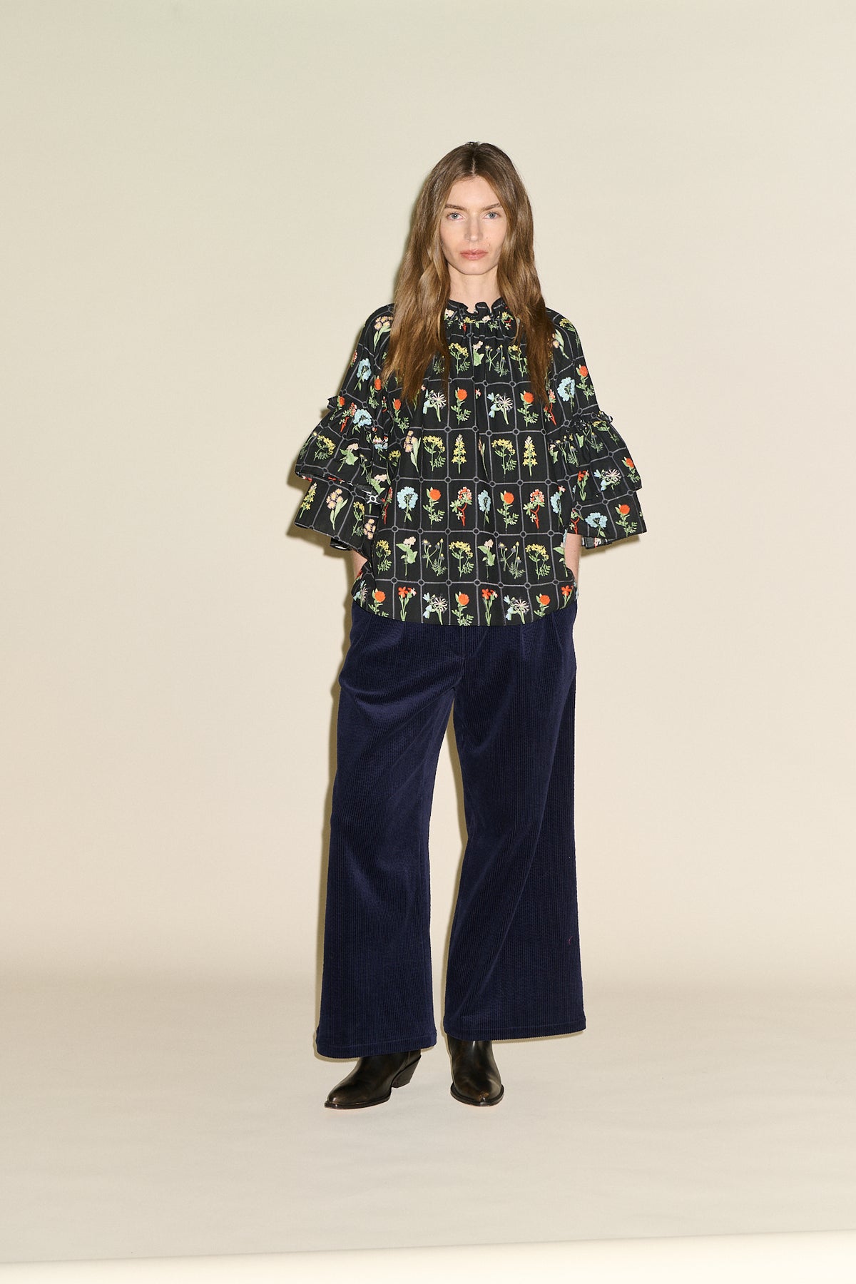 SAMDI Talia Cord Trouser - Navy