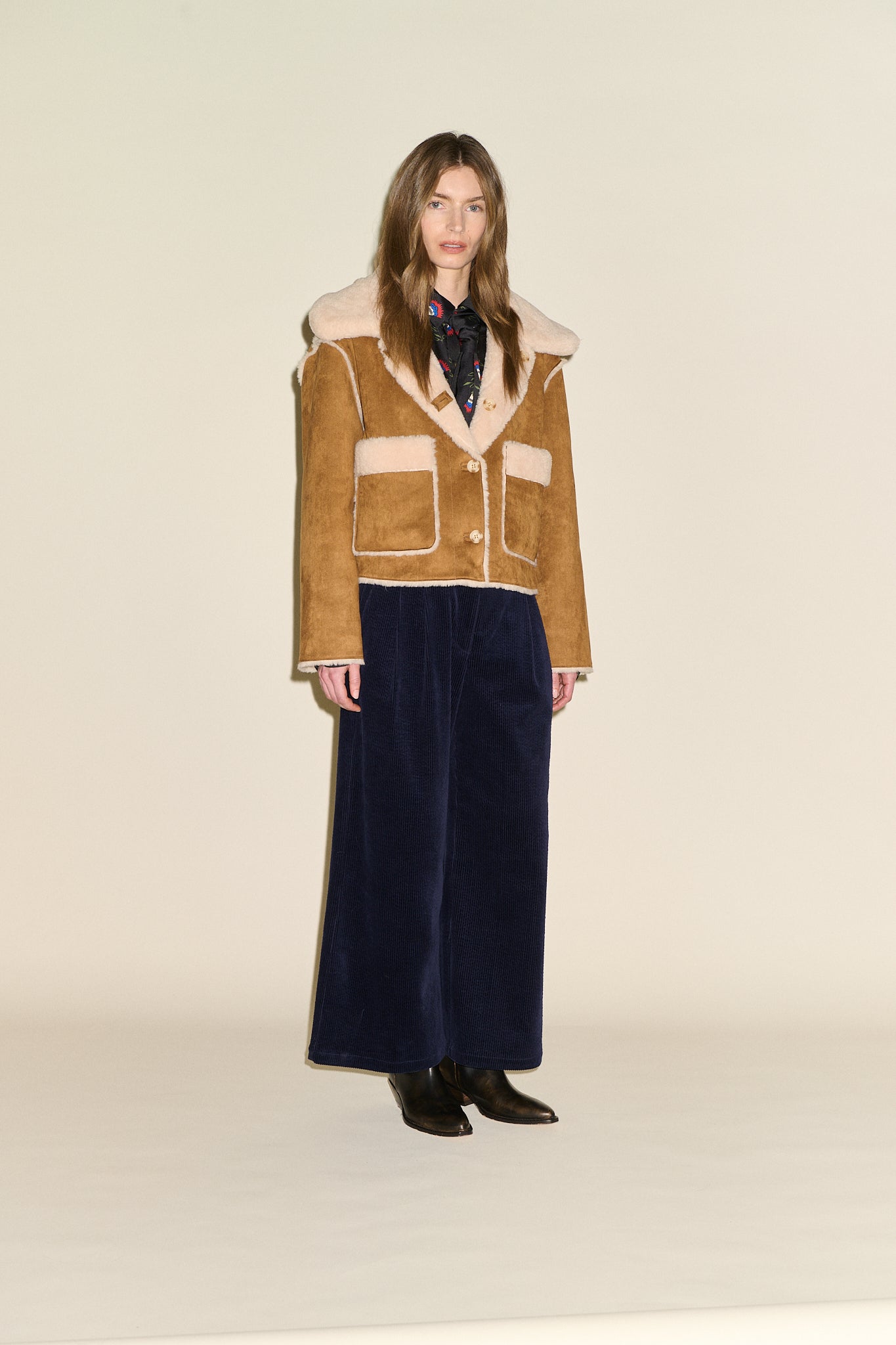 SAMDI Johanna Shearling Jacket - Tan