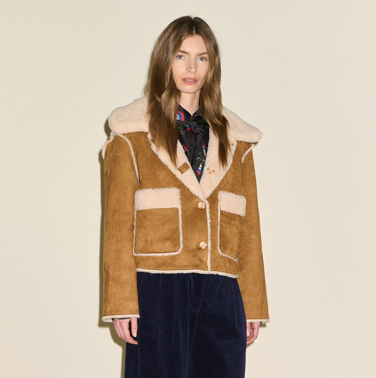 Johanna Shearling Jacket - Tan