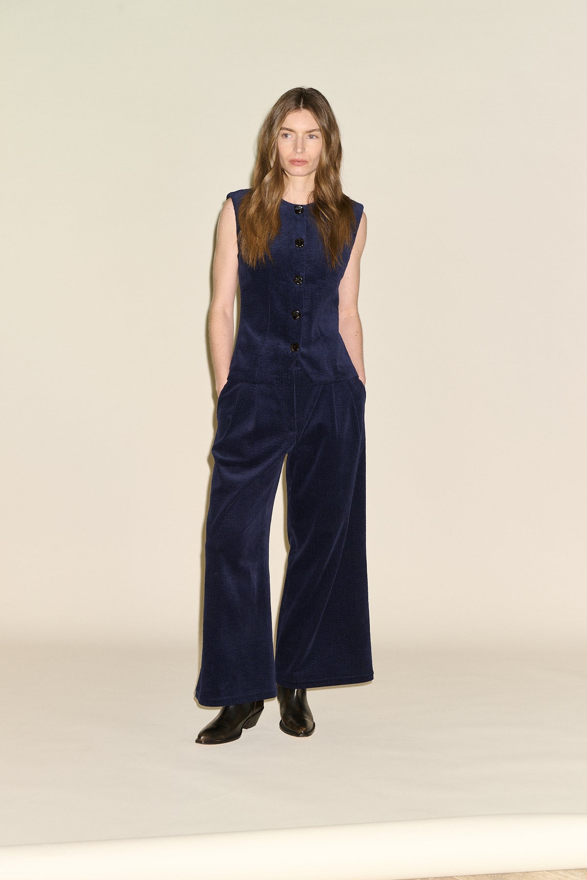 Winona Cord Waistcoat - Navy