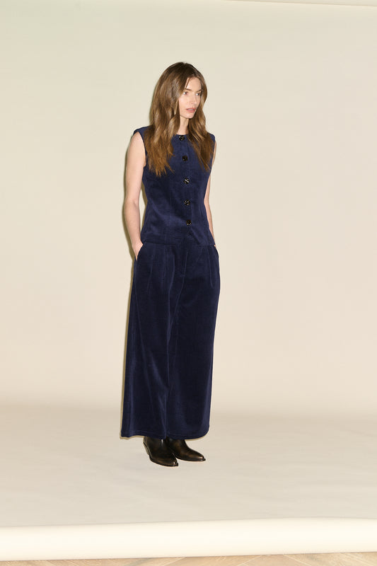 Winona Cord Waistcoat - Navy