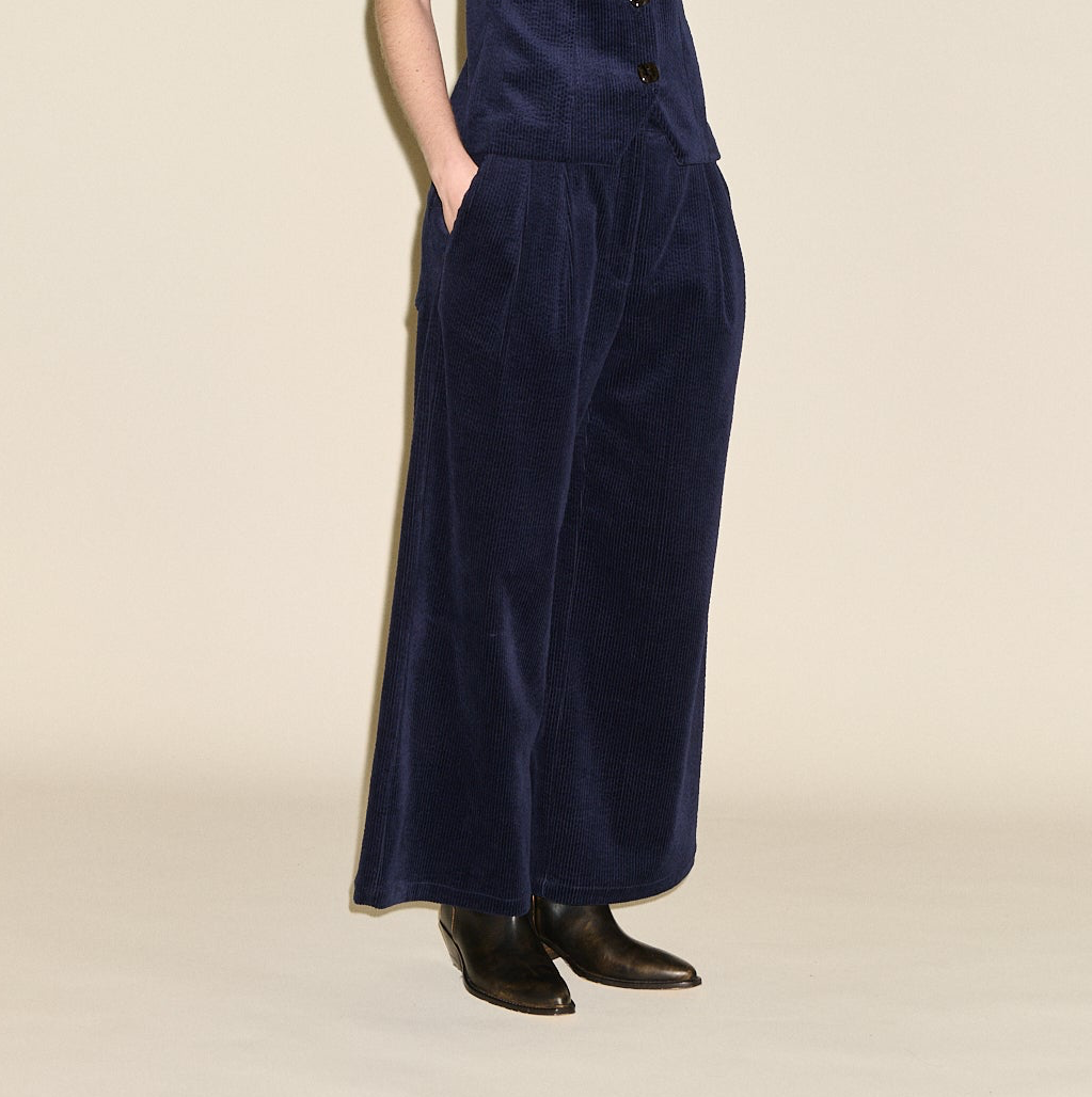 SAMDI Talia Cord Trouser - Navy