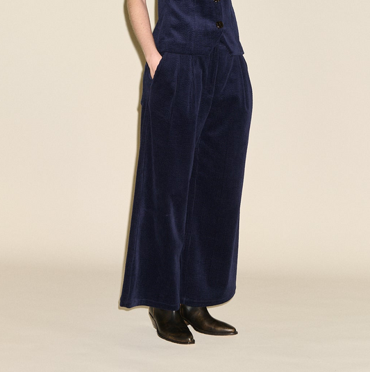 Talia Cord Trouser - Navy