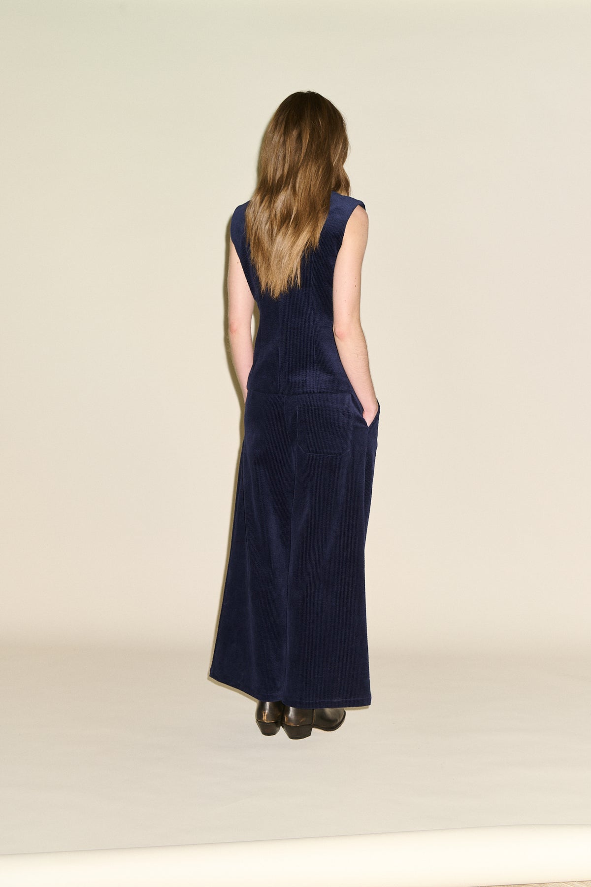 Talia Cord Trouser - Navy