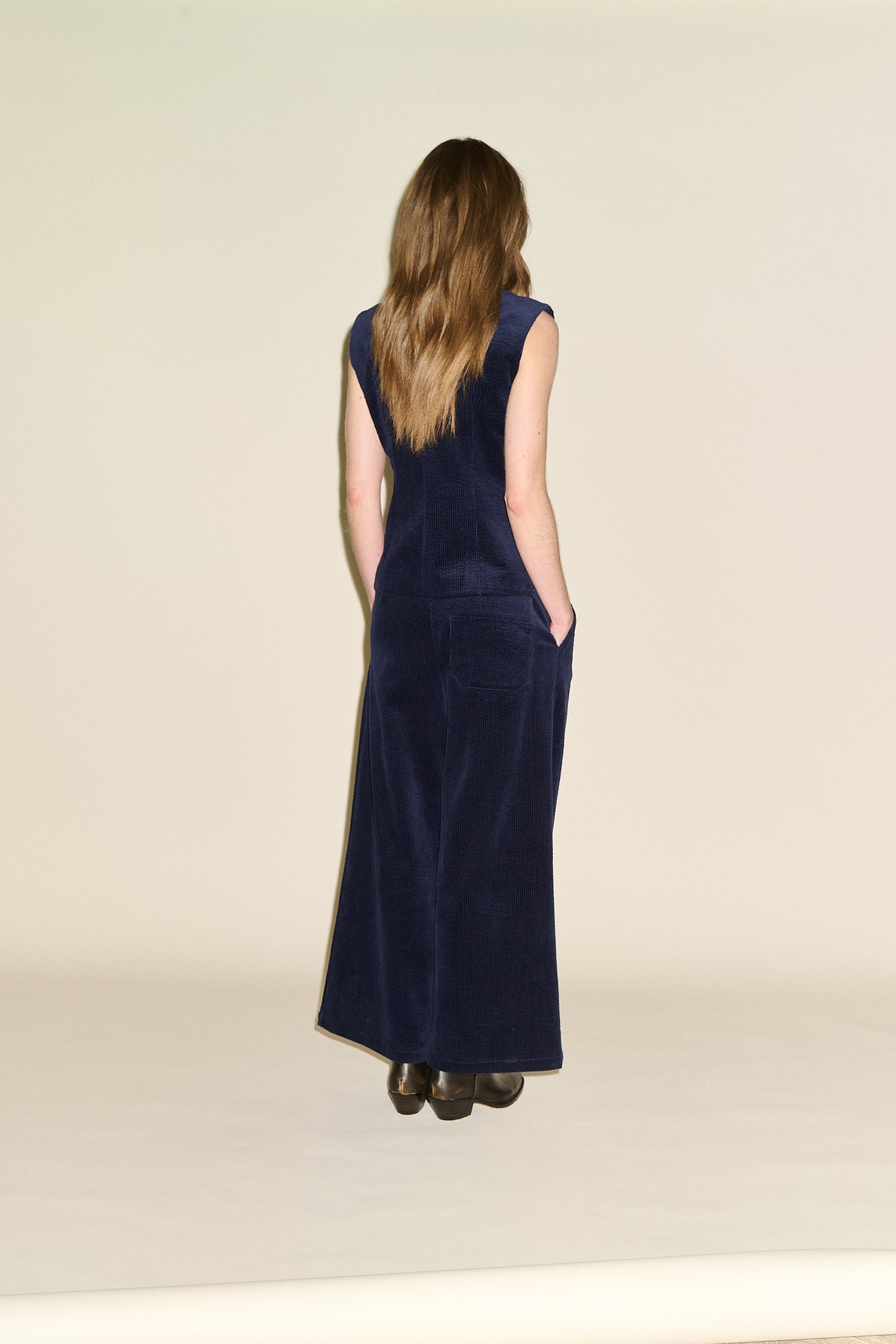 SAMDI Winona Cord Waistcoat - Navy