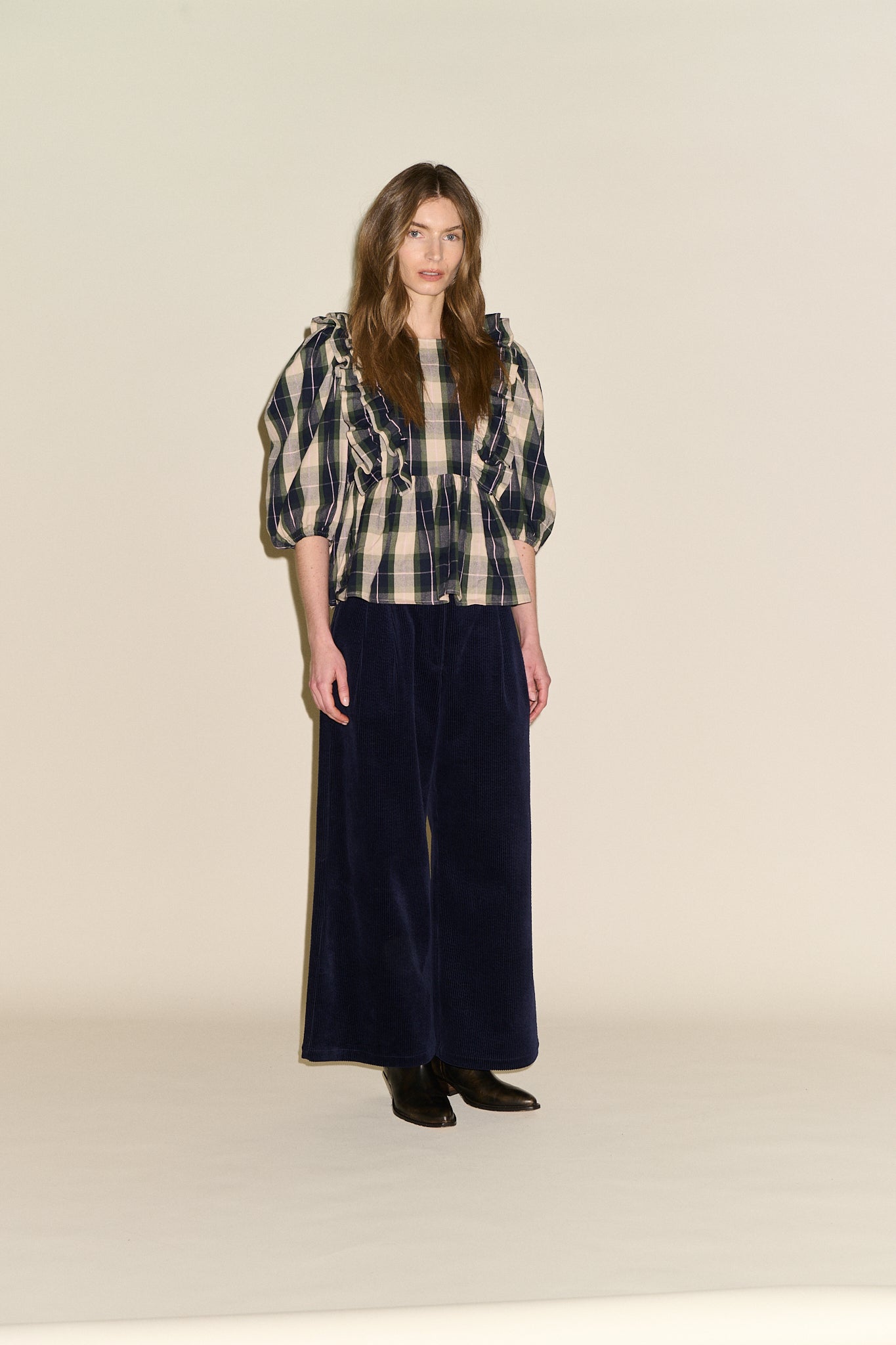 SAMDI Talia Cord Trouser - Navy