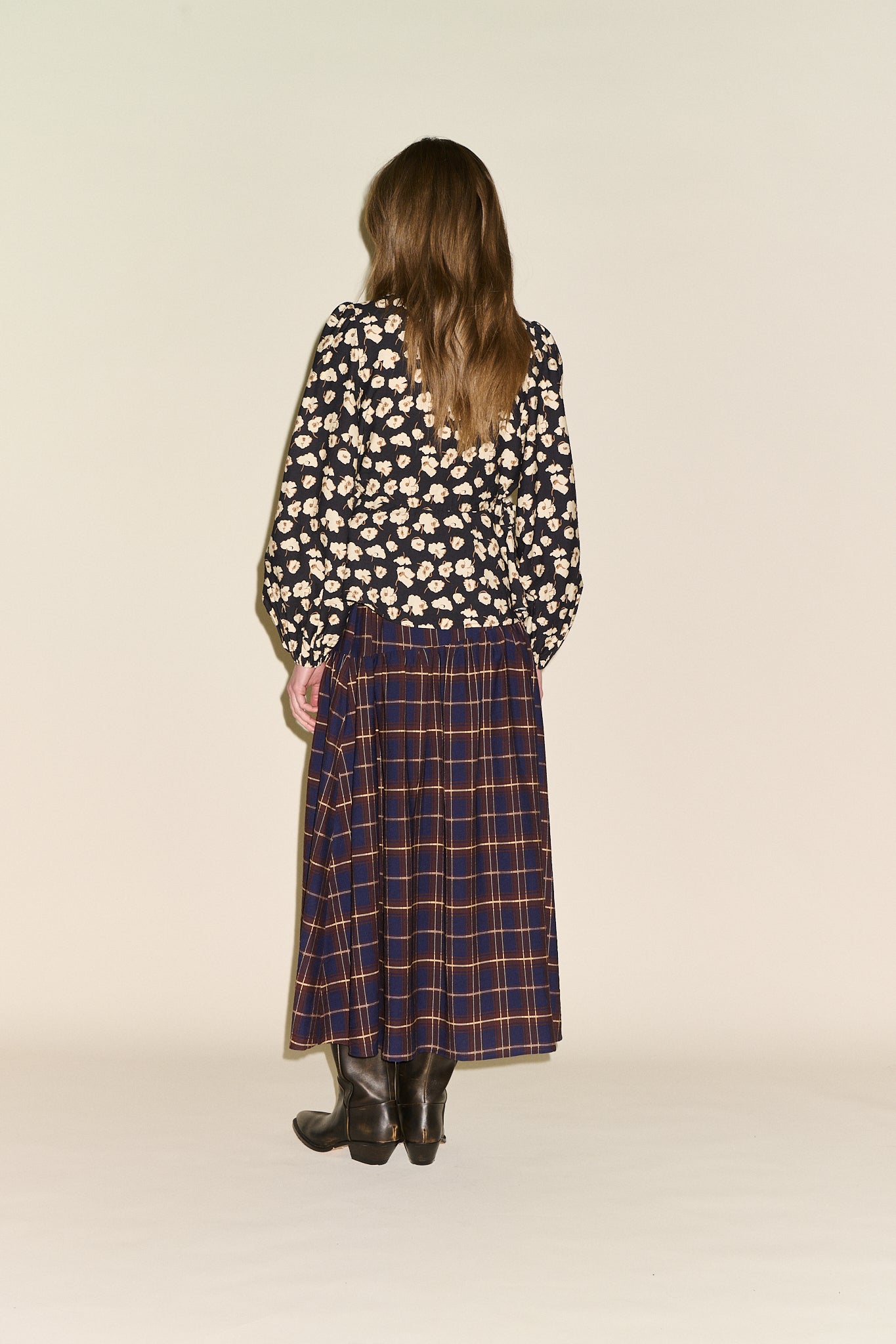 SAMDI Bella Blouse - Brown Floral