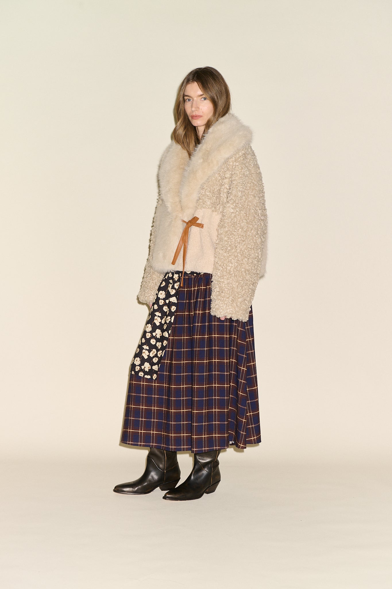SAMDI Josephine Shearling Jacket - Oat