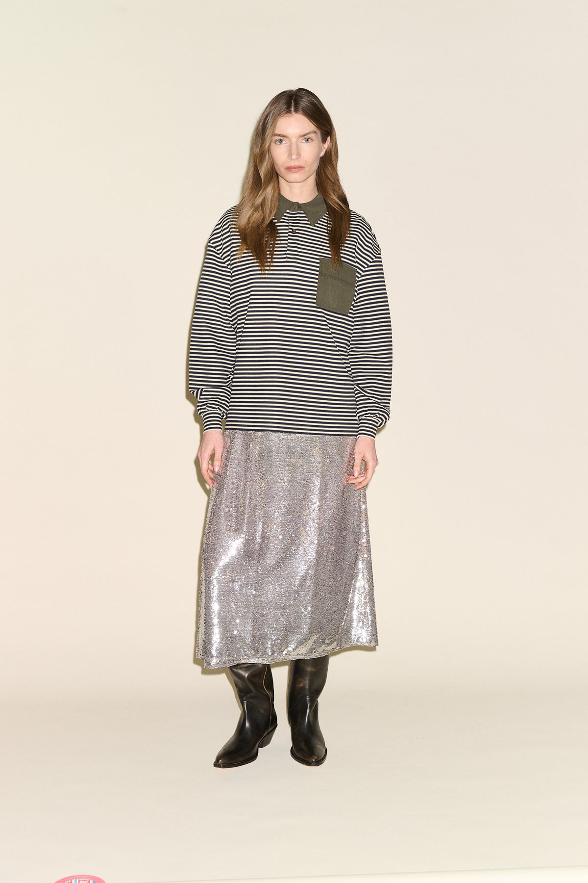 Bianca Stripe Rugby - Olive
