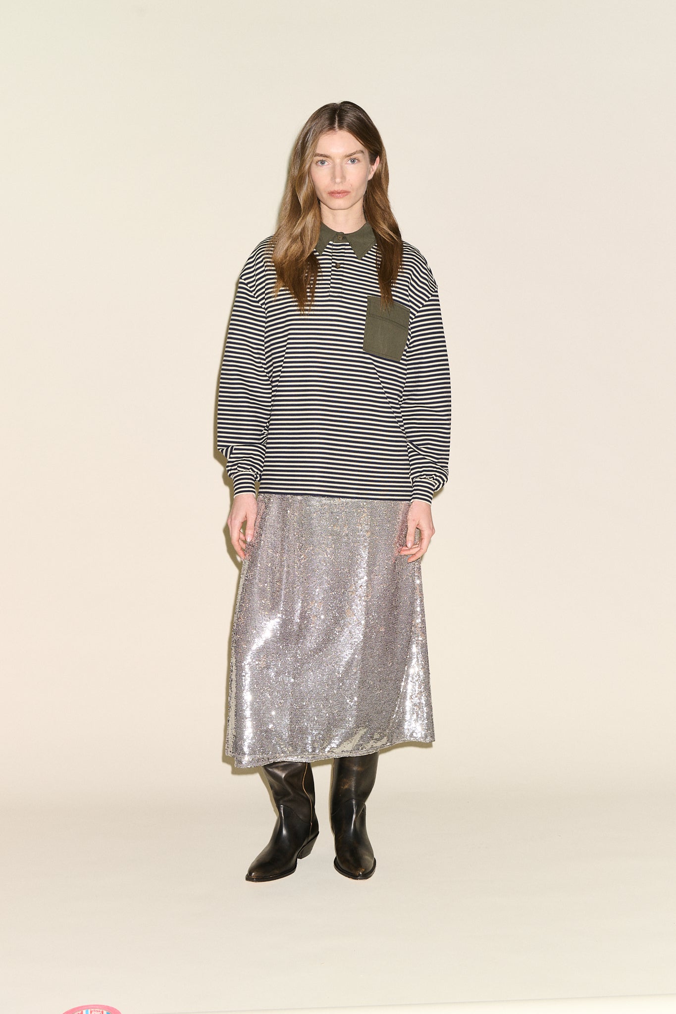 SAMDI Bianca Stripe Rugby - Olive