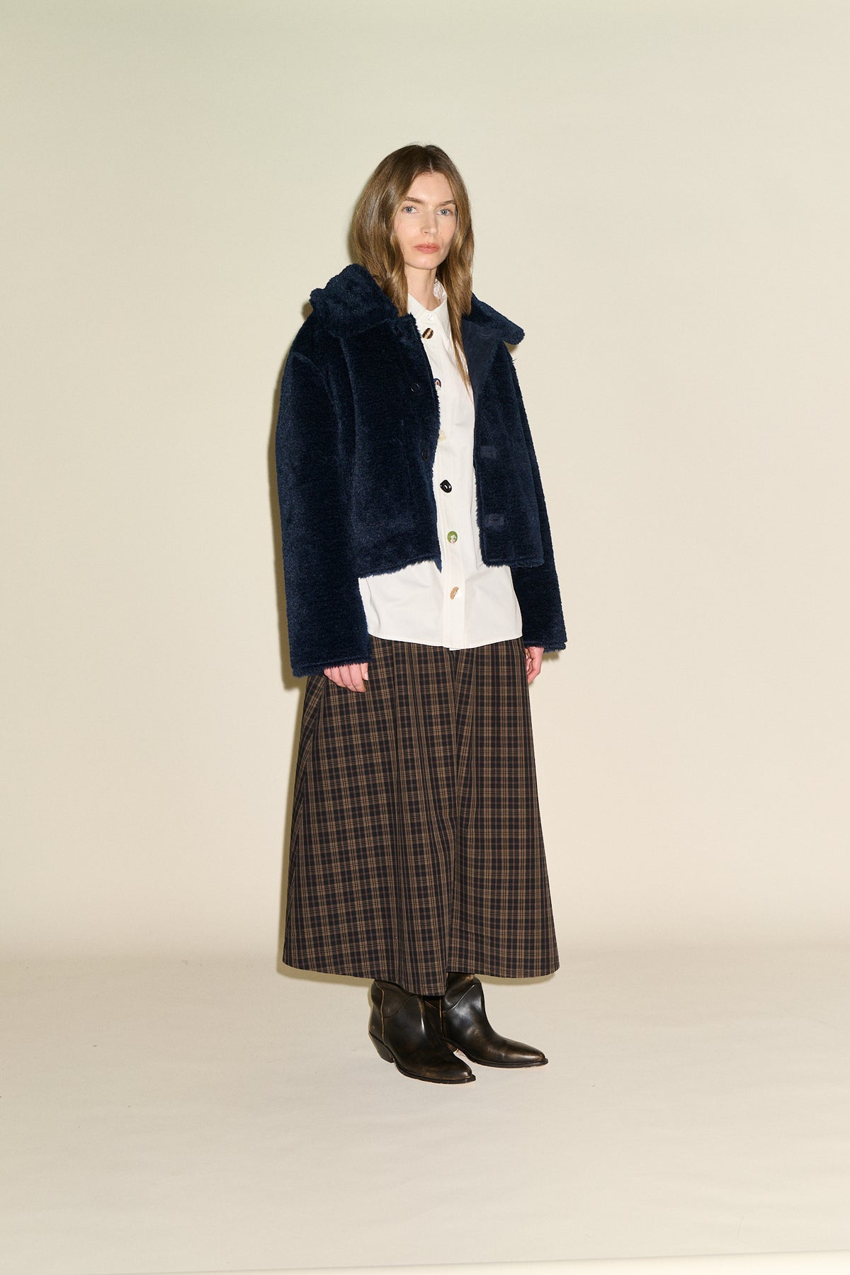 Johanna Shearling Jacket - Navy