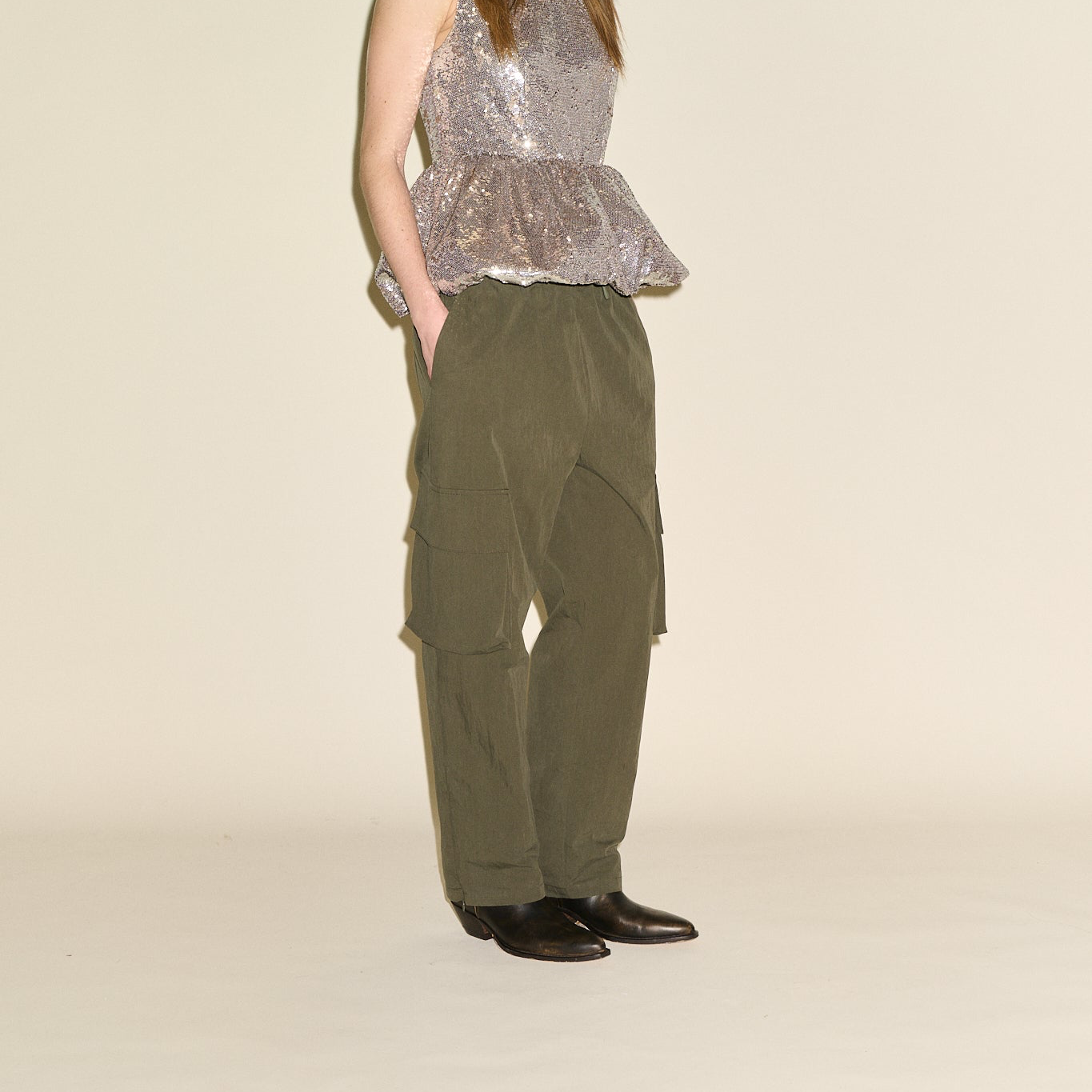 SAMDI Tove Casual Trousers - Olive