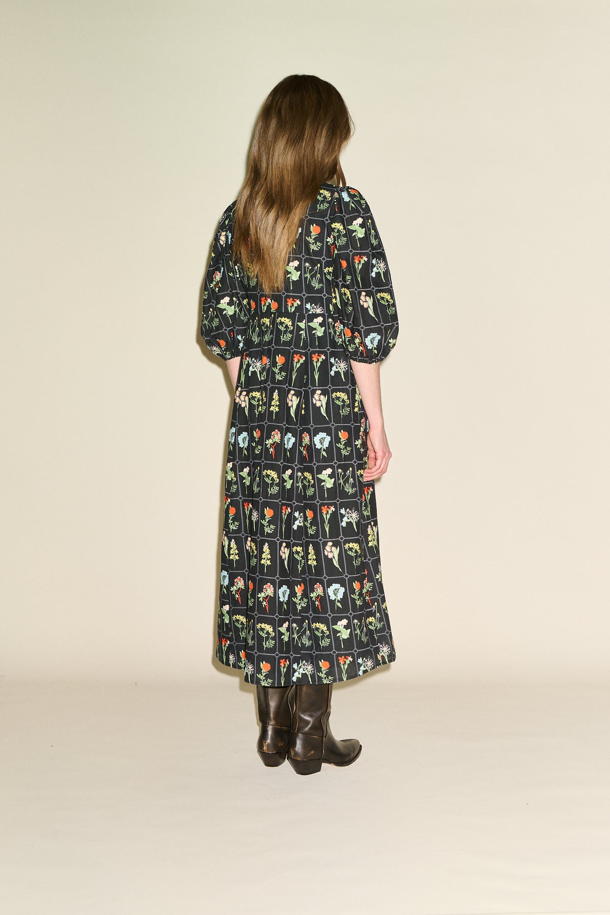 SAMDI Dhalia Dress - Black Multi Print