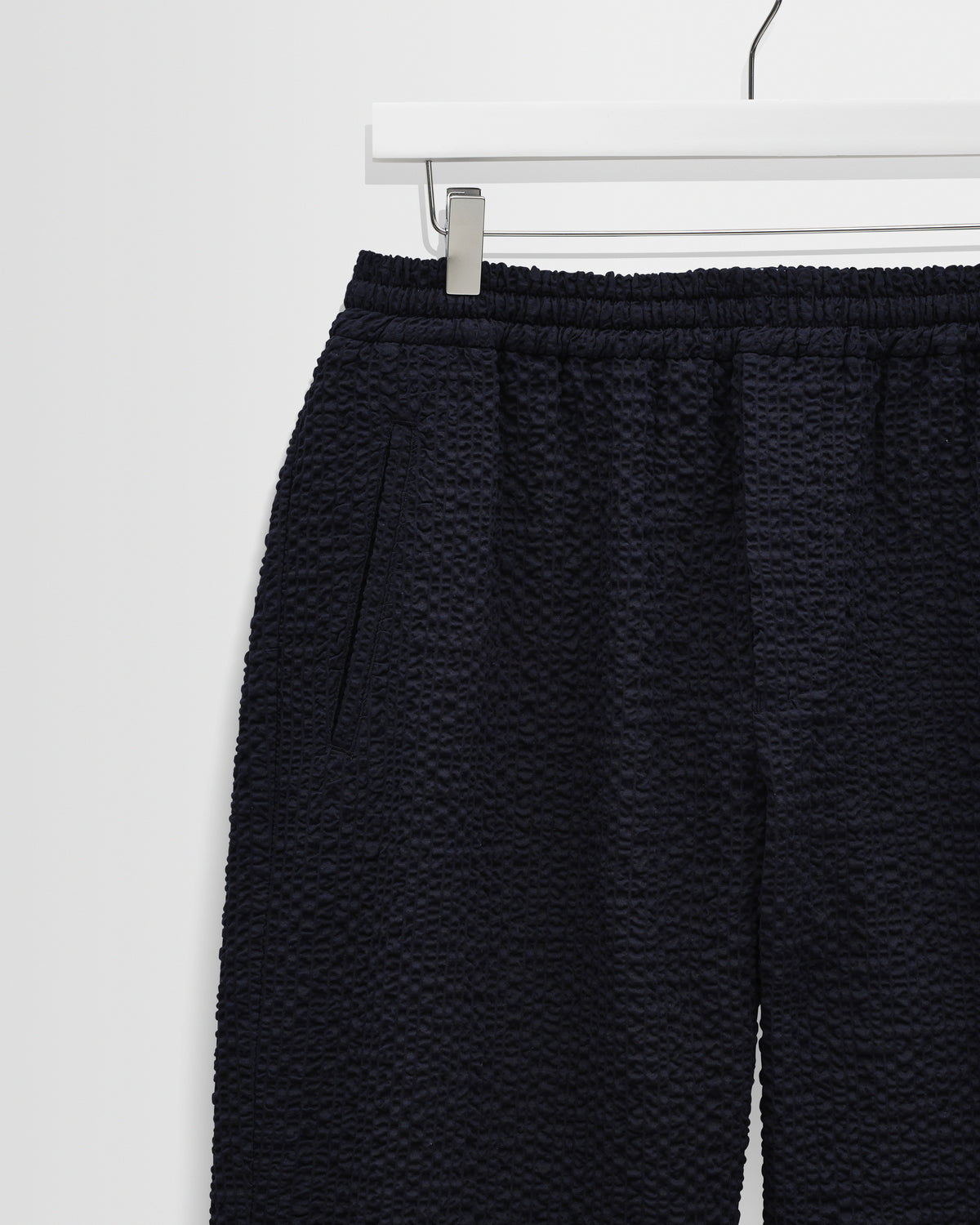 Tyne Trouser Jumbo Seersucker - Dark Navy