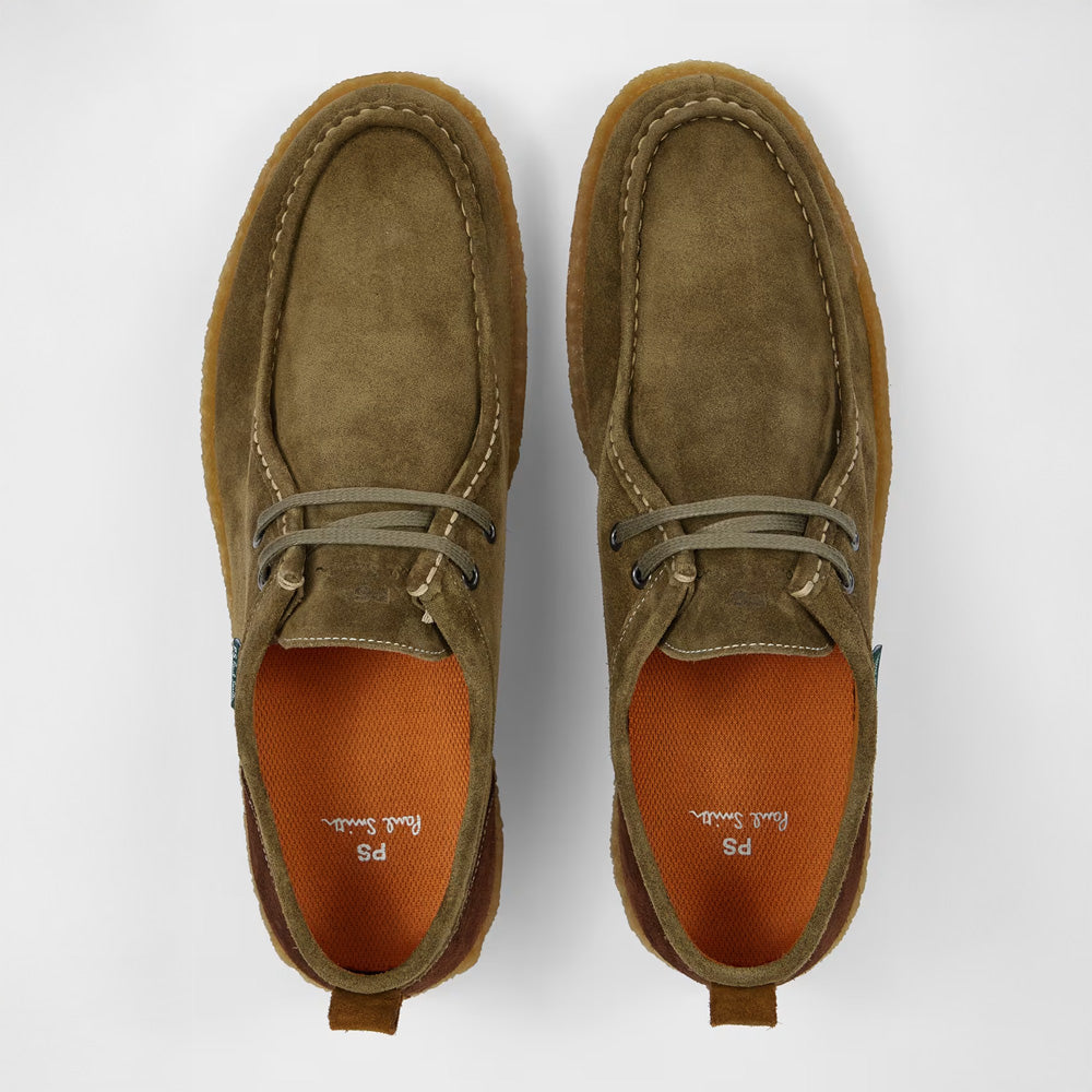 Suede 'Buster' Shoes - Olive Green