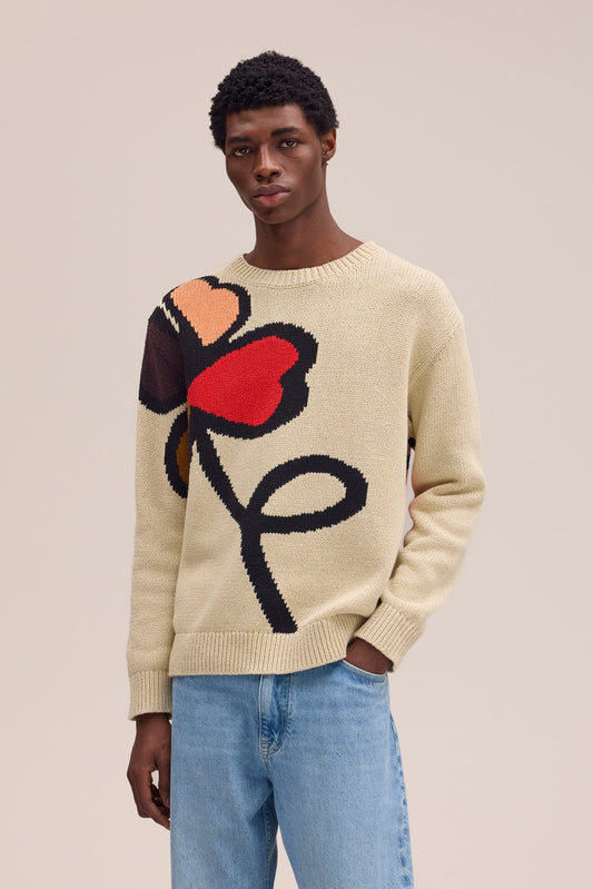 Todd Crew Neck Knit - Ecru