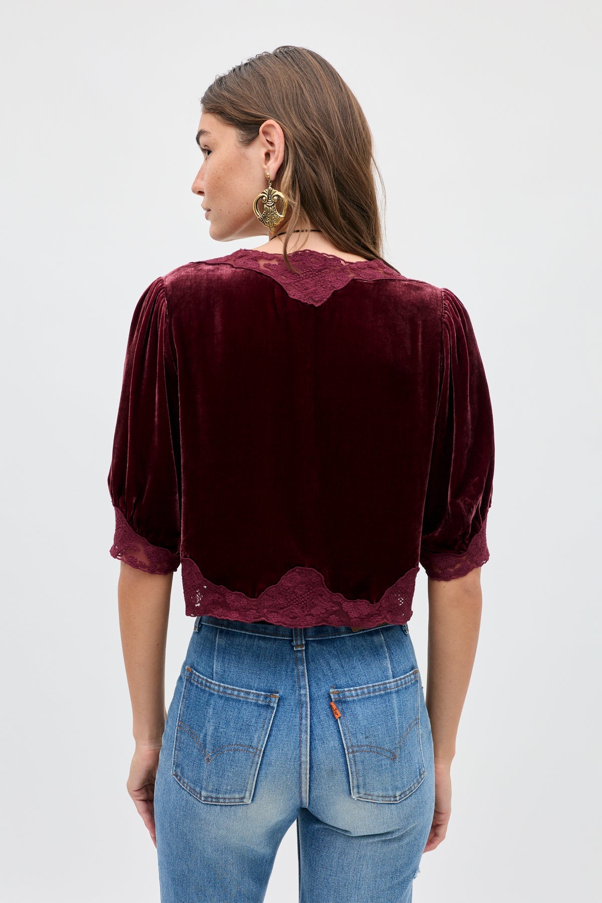 Rixo Ursula Top - Bordeaux
