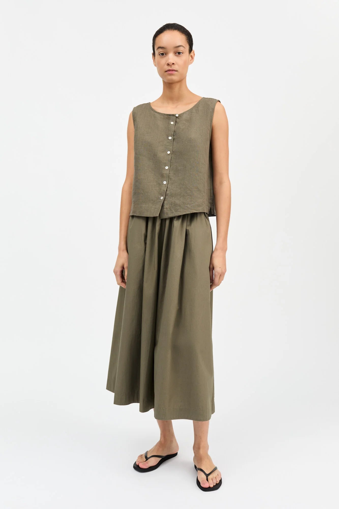 Vetiver Top - Khaki