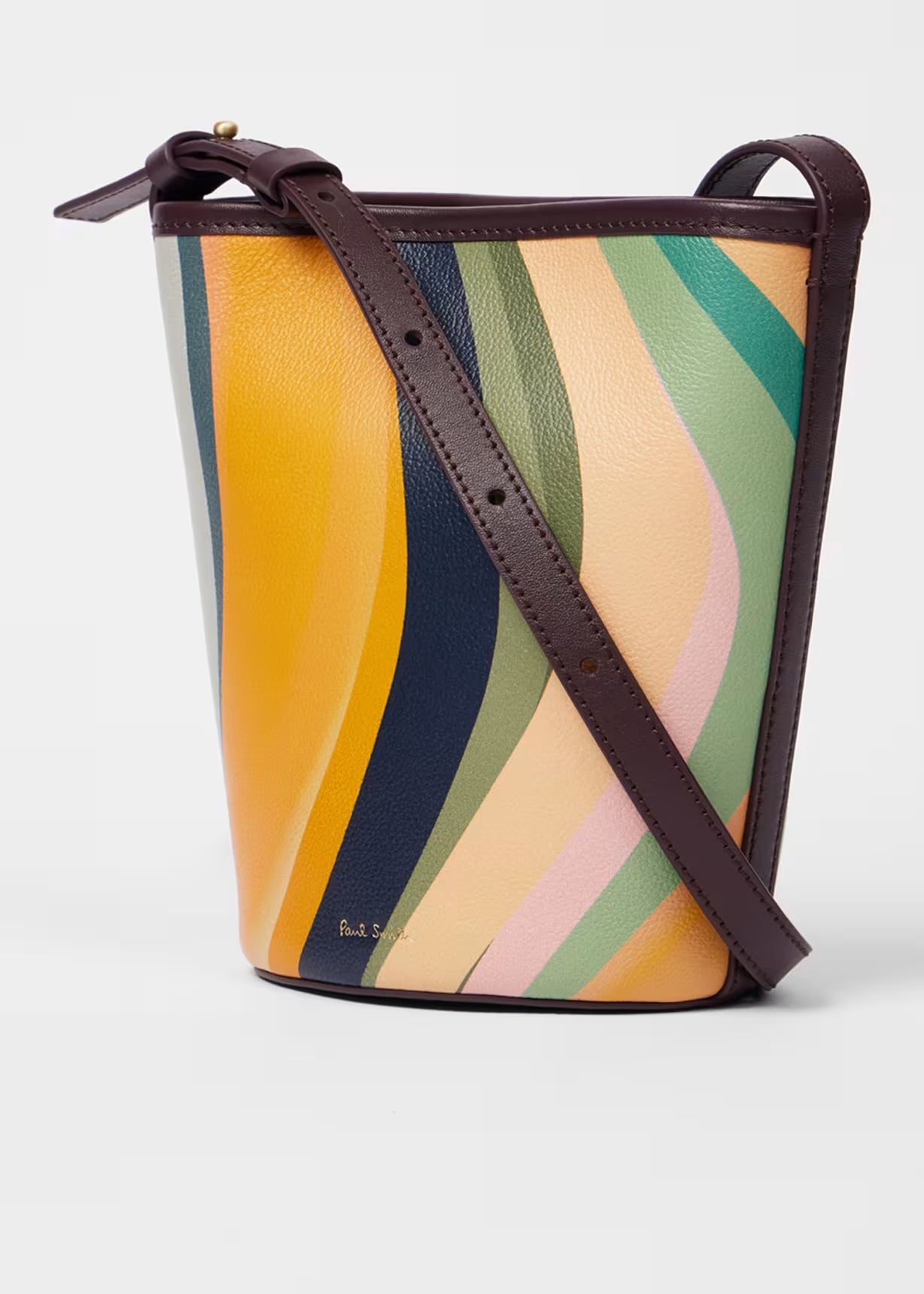 Leather Swirl Bucket Bag - G Swirl