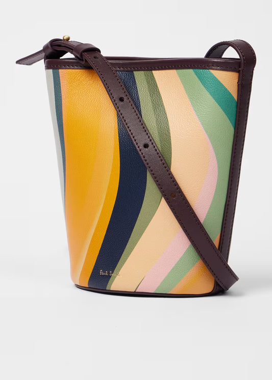 Leather Swirl Bucket Bag - G Swirl