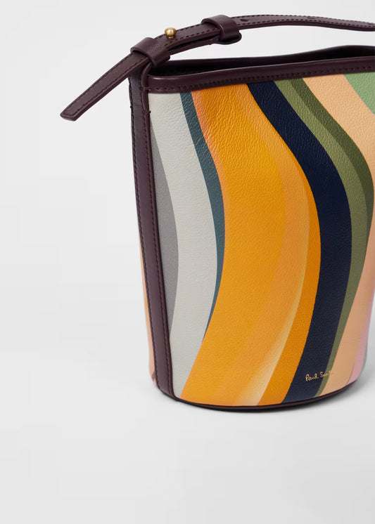 Leather Swirl Bucket Bag - G Swirl