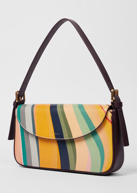 Leather 'Swirl' Baguette Bag - G Swirl