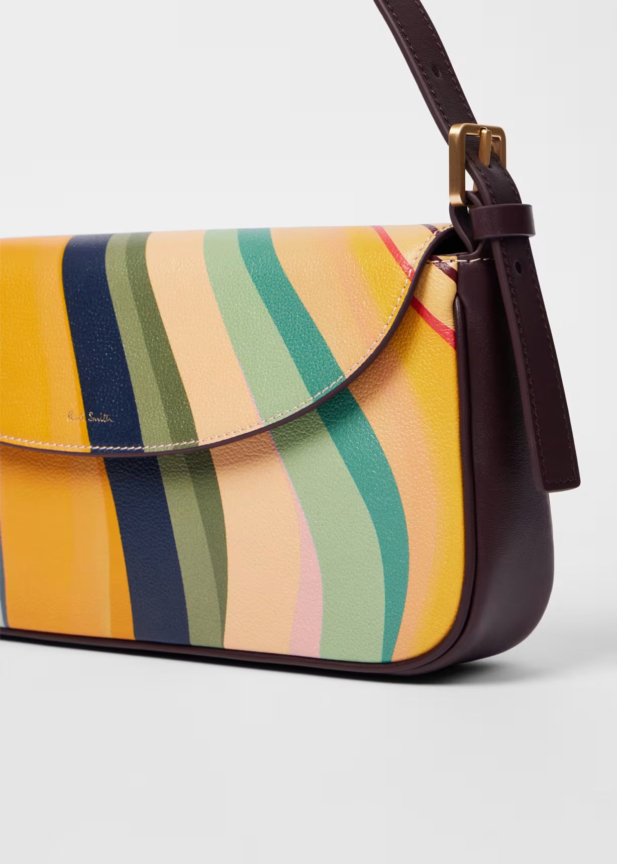 Leather 'Swirl' Baguette Bag - G Swirl