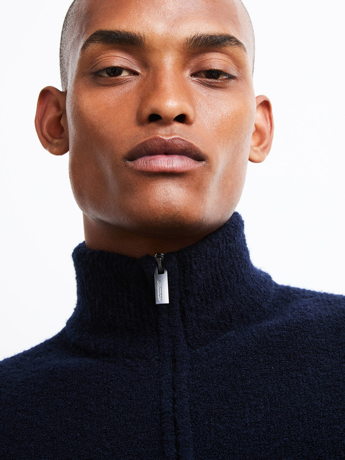 RRD Boucle Full Zip Knit - Blue Black