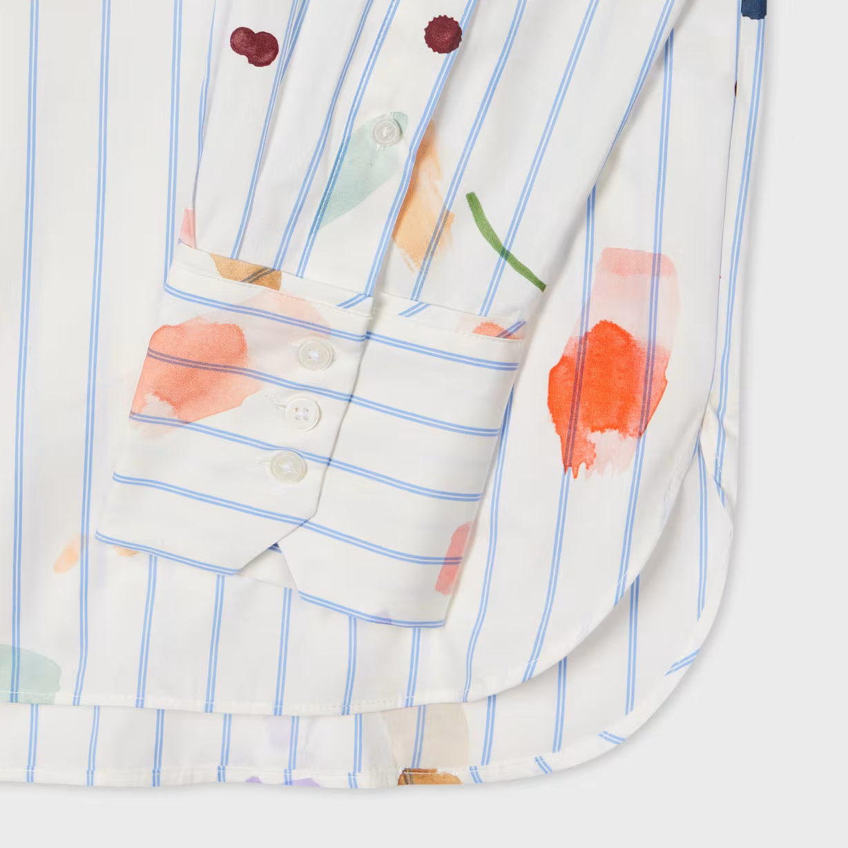 Stripe Brushstroke Shirt - White