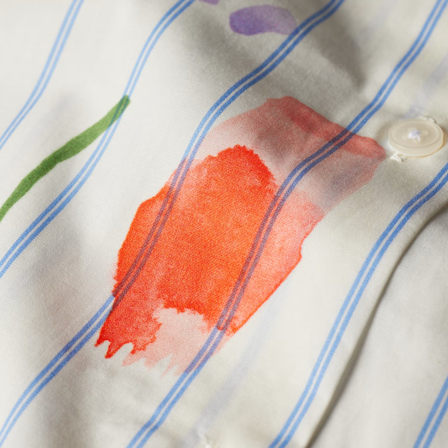 Stripe Brushstroke Shirt - White